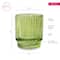 Kate Aspen Ribbed Green Glass Votive Candle Holder Set, 6ct.